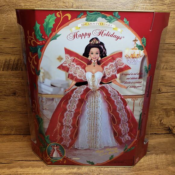 Barbie Special Edition Happy Holidays Red dress 1997 Vintage - Picture 3 of 4